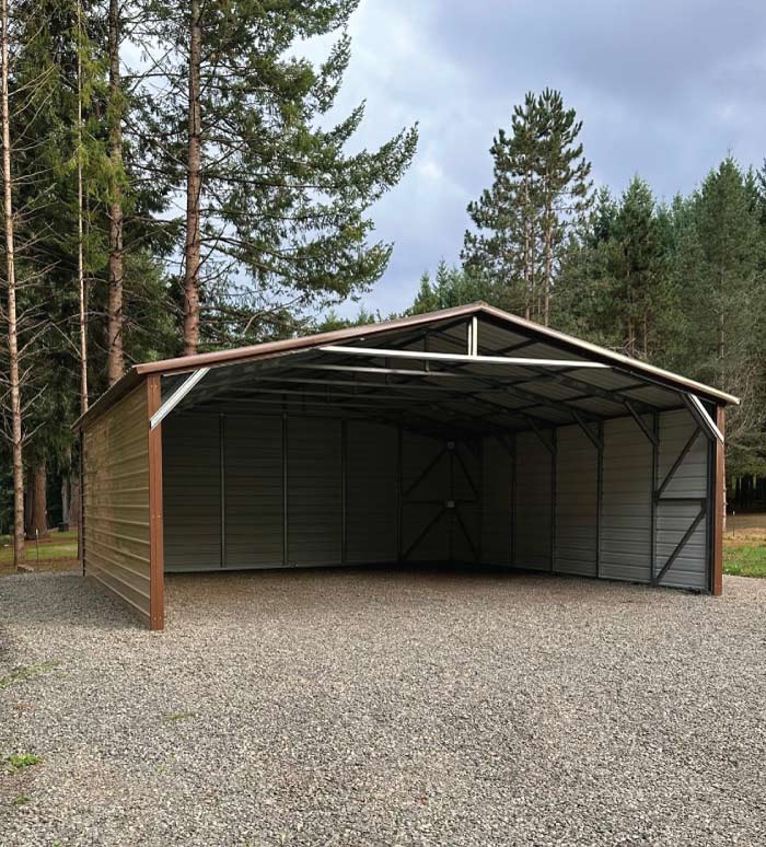 a brown carport installed by top carports solutions lp in california